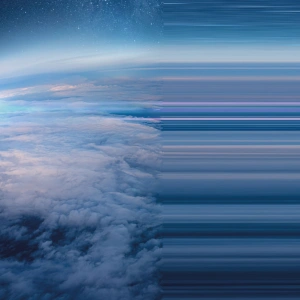 Die Wolkendecke der Erde aus dem All betrachtet.