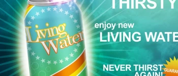 Eine Softdrink-Dose in einer Werbung. 