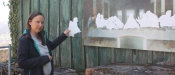 Tisch des Willkommens auf dem Erfahrungsfeld Schloss Reichenberg