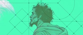 Abraham zog aus. Und was zog ihn? Zu sehen ist ein Mann, der Abraham darstellen soll. Das Bild ist mit einem Grünton versehen.