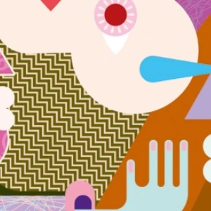 zwei abstrakte Personen die sich gegenseitig anschauen