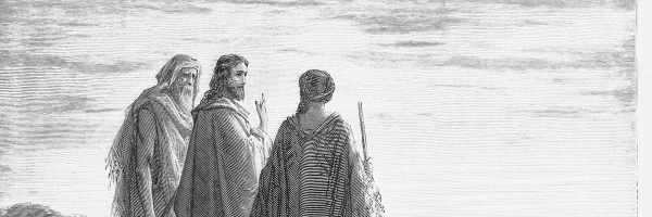 Jesus im Gespräch mit zwei Jüngern