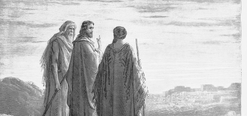 Jesus im Gespräch mit zwei Jüngern