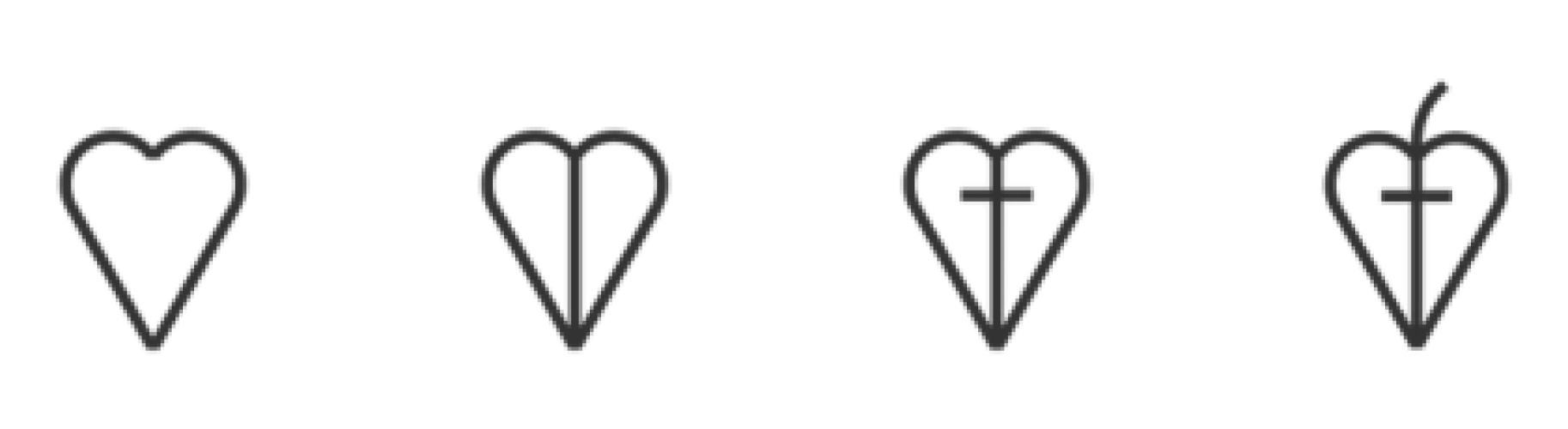 Herzwerk – Herz, Wunde, Kreuz, Frucht