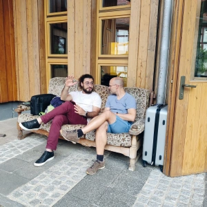 Im Gespräch während der Libanon-Deutschland-Begegnung