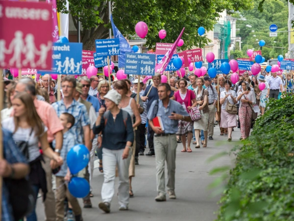 Mütter auf die Barrikaden. Warum ich bei der „Demo für Alle“ mitlaufe. Bild von der Demo.