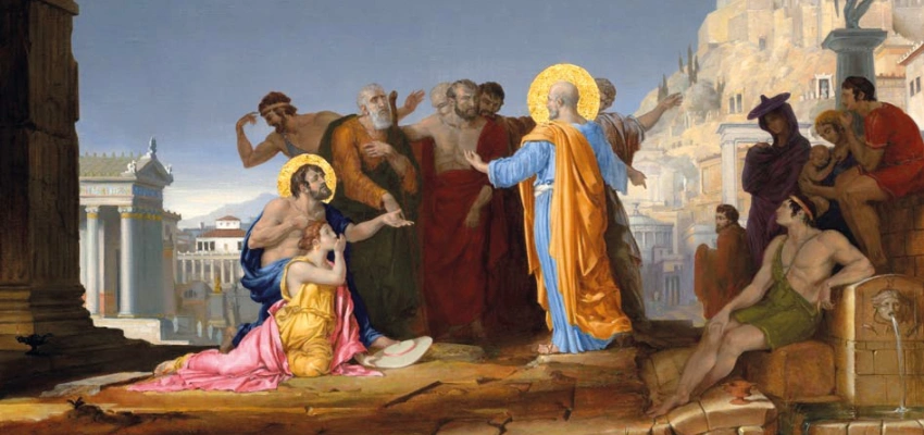Ölgemälde: St. Paul Preaching on the Areopagus von Leonard Porter