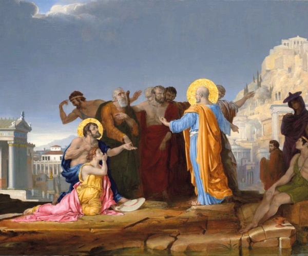 Ölgemälde: St. Paul Preaching on the Areopagus von Leonard Porter