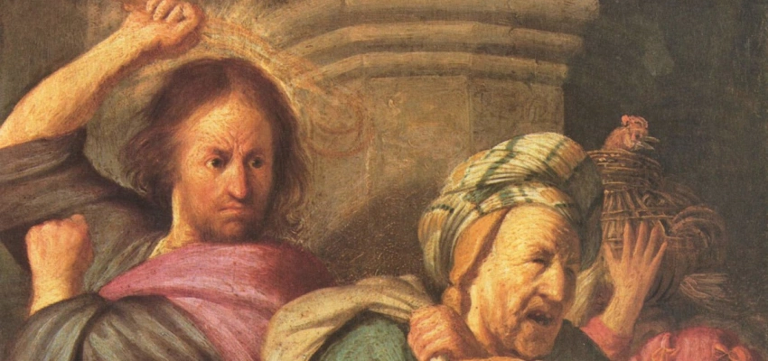 Gemälde - Jesus bei der Reinigung des Tempels