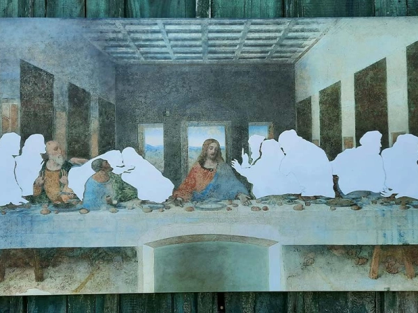 Bearbeitetes Bild von Jesus letztem Abendmahl