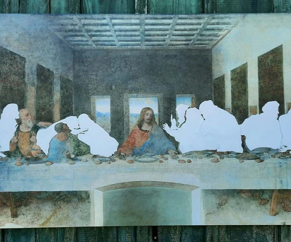 Bearbeitetes Bild von Jesus letztem Abendmahl