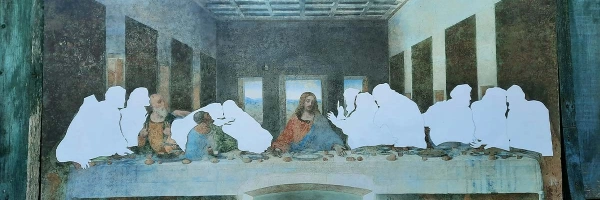 Bearbeitetes Bild von Jesus letztem Abendmahl