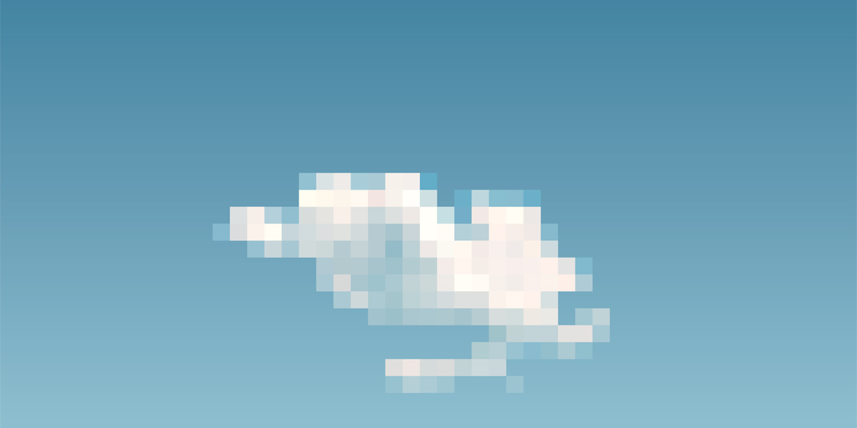 Pixelbild Wolke